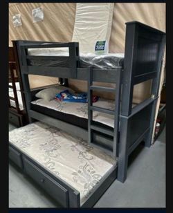 Literas Twin Twin Twin Madera 100% / Bunk Beds