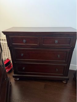 Brown Tall Dresser (Real Wood)