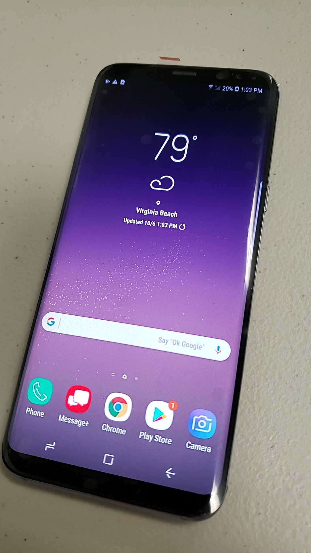 Orchid Grey Samsung Galaxy S8 + Plus Verizon unlocked android phone