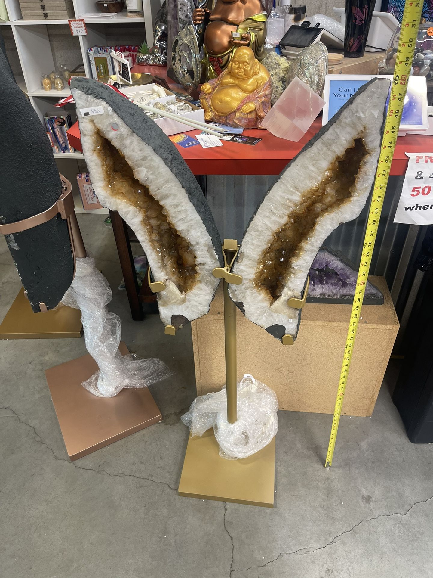 Citrine Butterfly Wings  105 Lbs 4 Foot Tall 