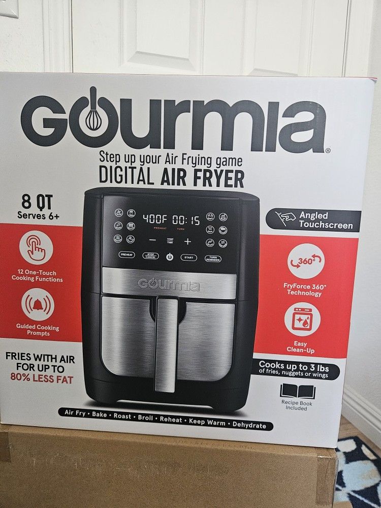 Gourmia GAF826 8‑Quart Digital Air Fryer (NEW)