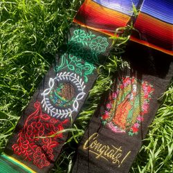 Mexico Logo & Virgin Mary Graduation Sarape Stole 