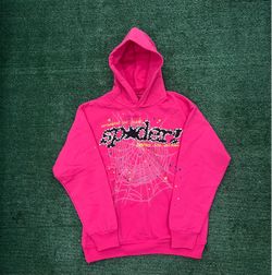 Sp5der Pink Hoodie Sweatshirt