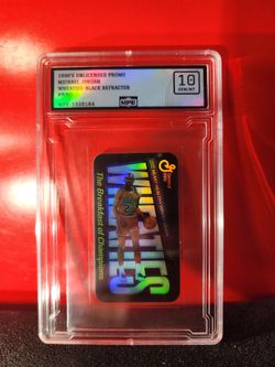 Michael Jordan 1988 Black Wheaties Refractor Promo Tobacco Insert Card MPE GEM MINT 10