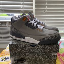 Jordan 3 Cool Grey 2021 Size 10.5 BRAND NEW DS