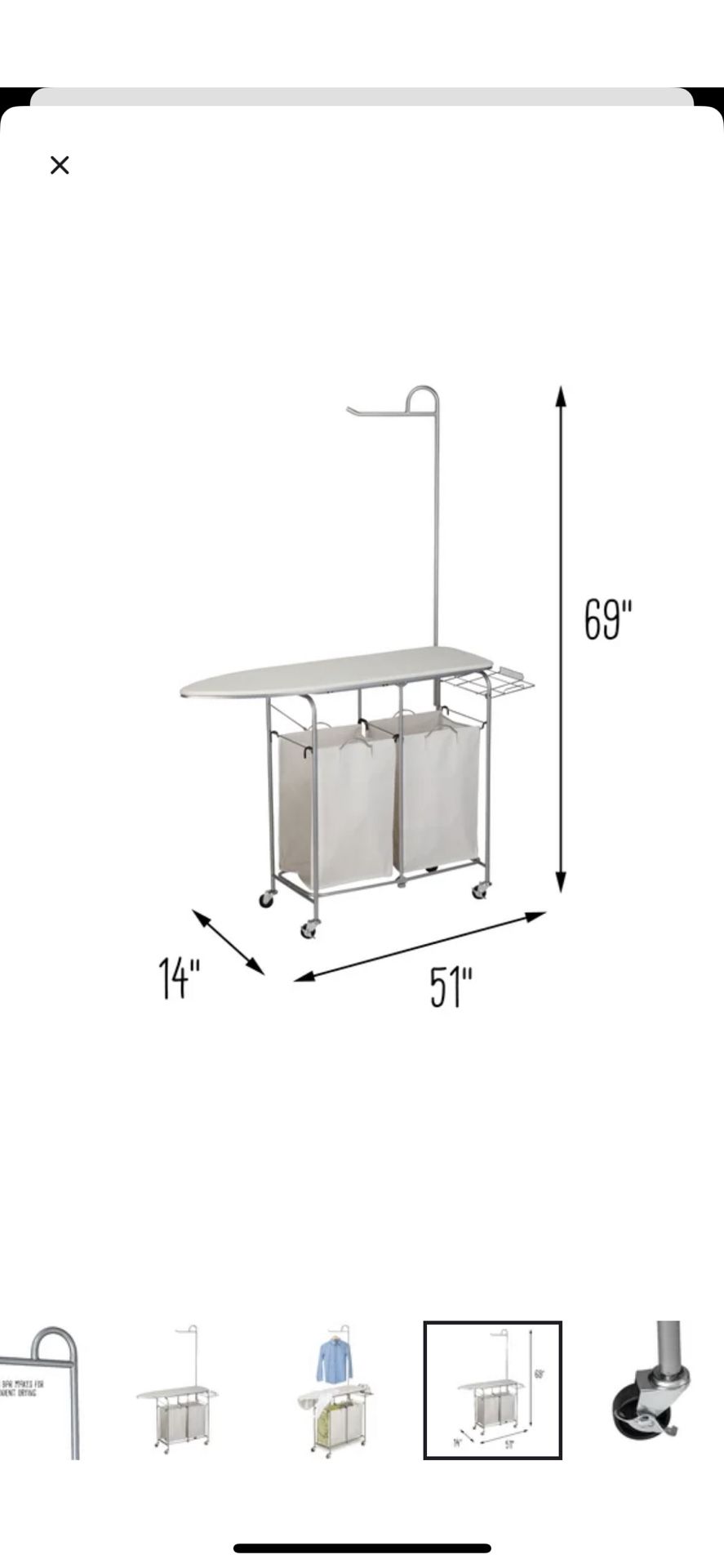 Laundry Sorter Ironing Board And Steam Rack