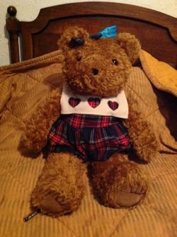 JC penney plush holiday collection golden bear