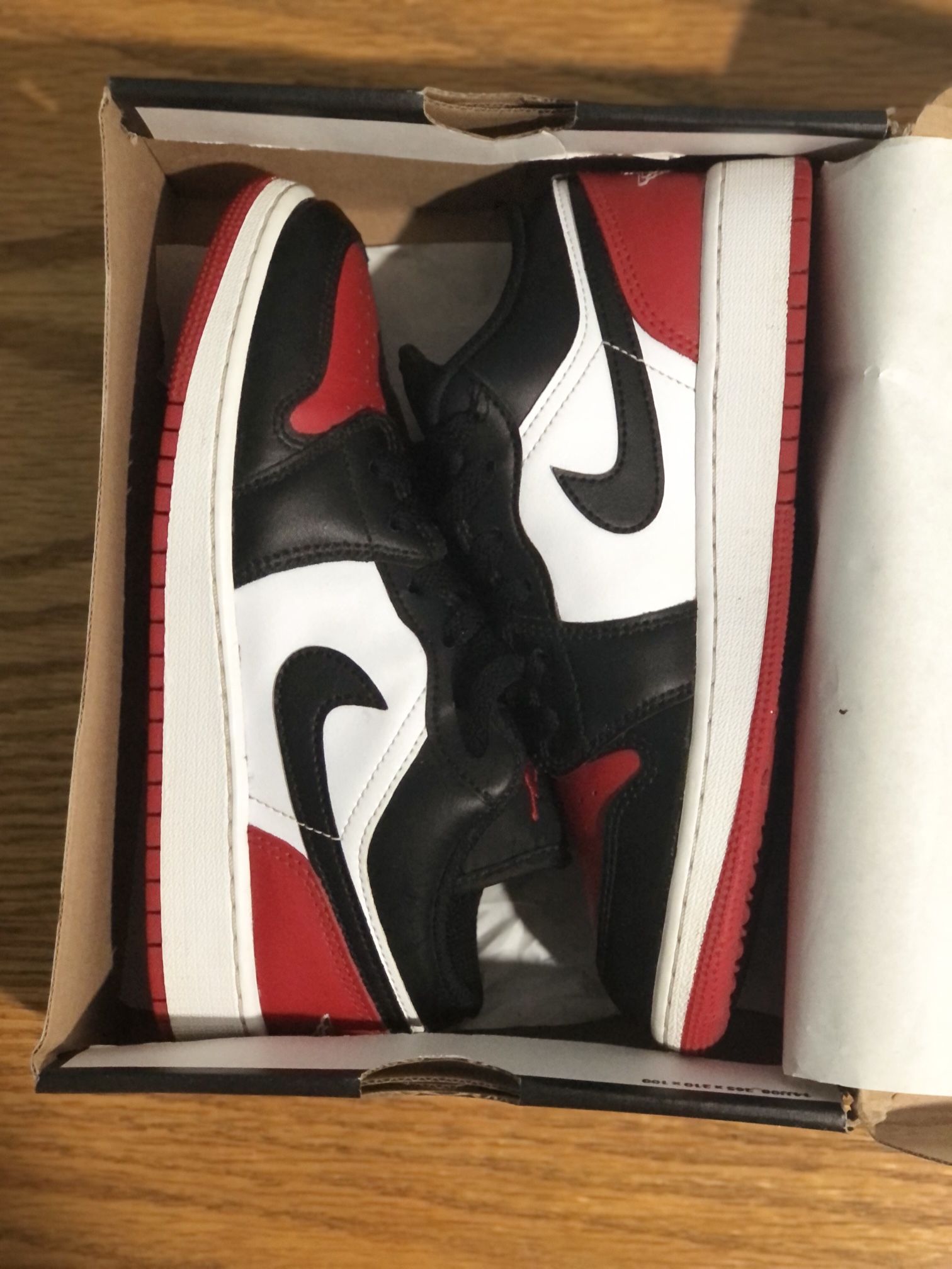 Jordan One Low Bred Toe