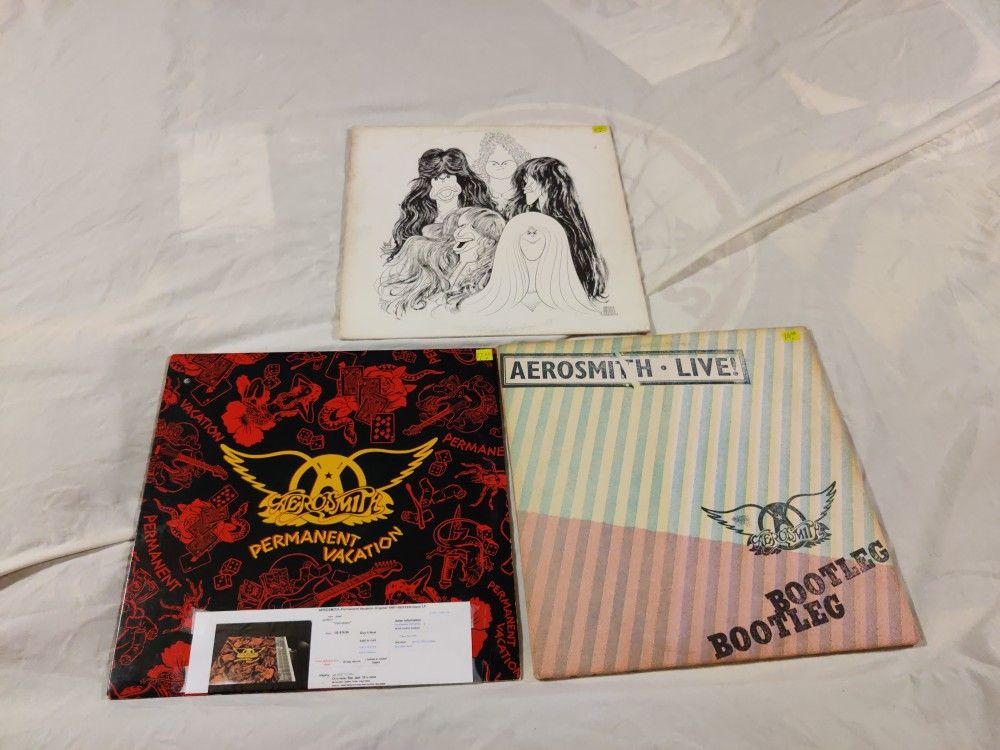 Three Aerosmith Vinyl LP's