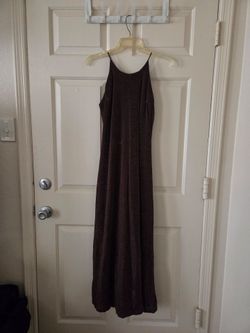 Dark Brown Shimmer Floor-Length Formal Dress – Size 4