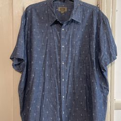 Foundry men’s buttons down short sleeve shirt size 4XL