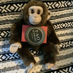 FAO Schwarz 10” Monkey Plush Stuffed Animal Toy Primate