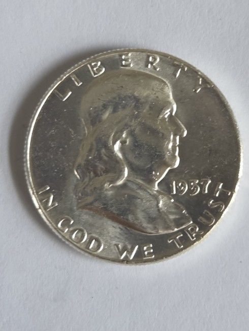 1957p Franklin Half Dollar BU