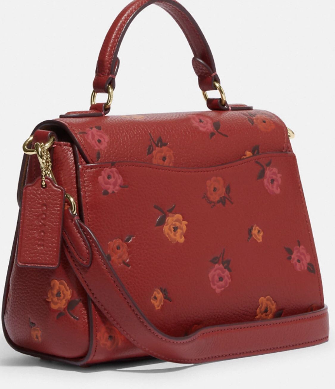 New Coach Top Handle Satchel With Peony Print for Sale in Haltom