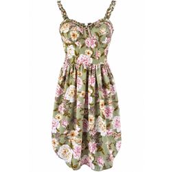 Xhilaration XS Floral Sundress Sage Green Smocked Boho Mini Dress Great Condition