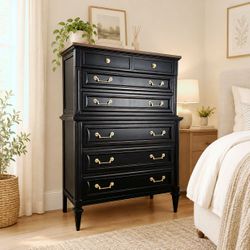 Refinished Tallboy Chest of Drawers, dresser