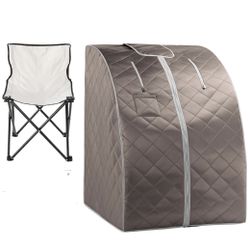 NEW! Portable Far Infrared Sauna for Home, Personal for Relaxtion, Full Body with Remote & Chair