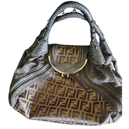 Vintage Fendi Zucca Spy leather bag, 2000's