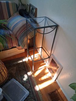 Metal And Glass Top Stand