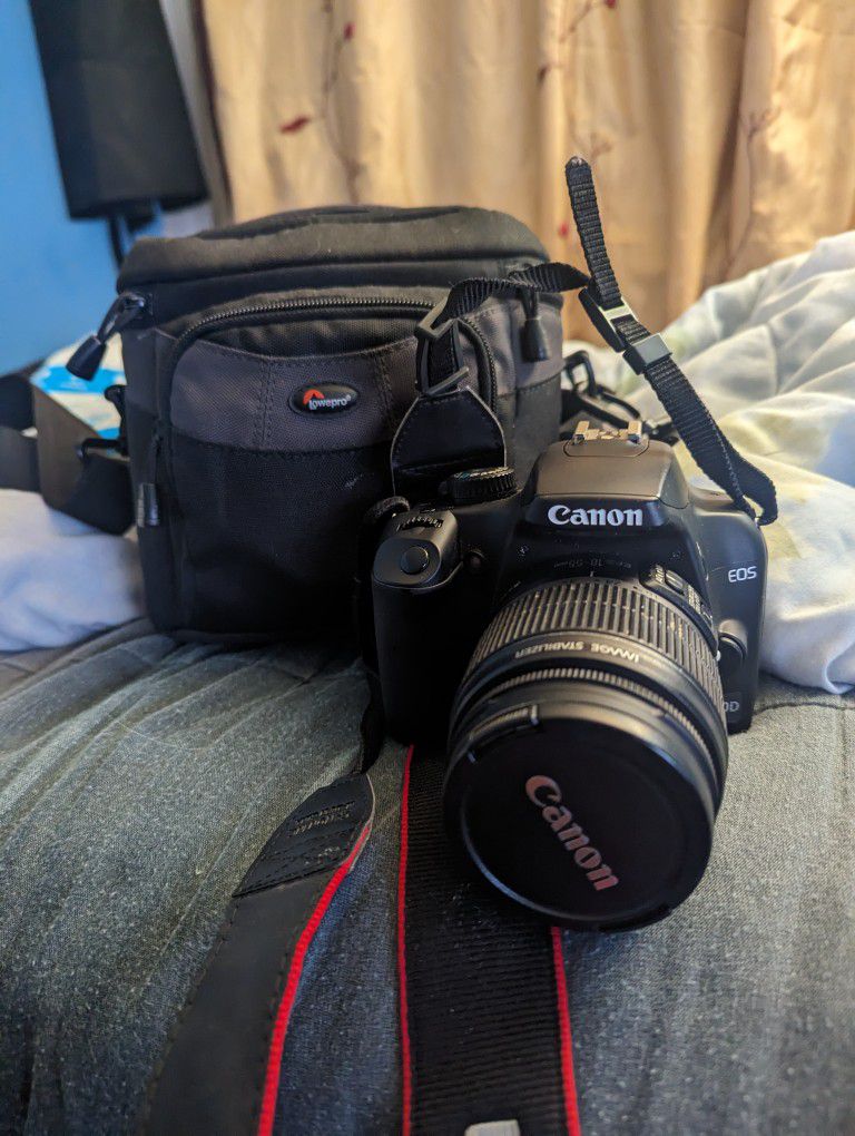 Canon Rebel XS With Image Stabilizing Zoom Lens Full Kit And Camera Bag