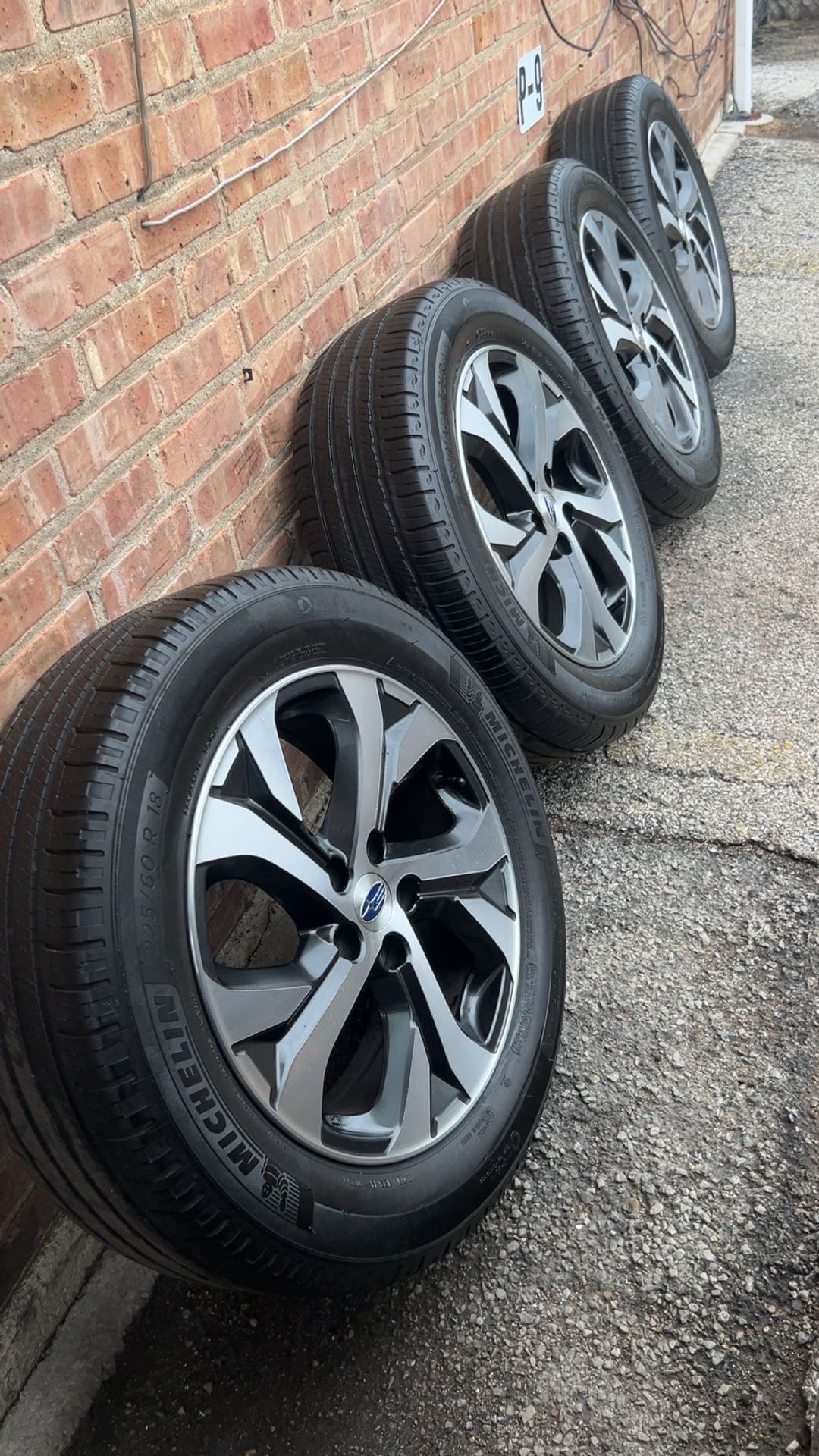18” Subaru Outback Rims And Tires Like New 5x114.3 Bolt Pattern