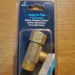 shark bite add a tee 3/8 inch female comp x 3/8 in. od comp x 1/4 in. od comp