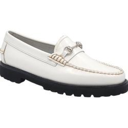 NEW G.H. Bass Women's Originals Lianna Bit Lug Weejuns Slip On loafers in white leather size 7.5