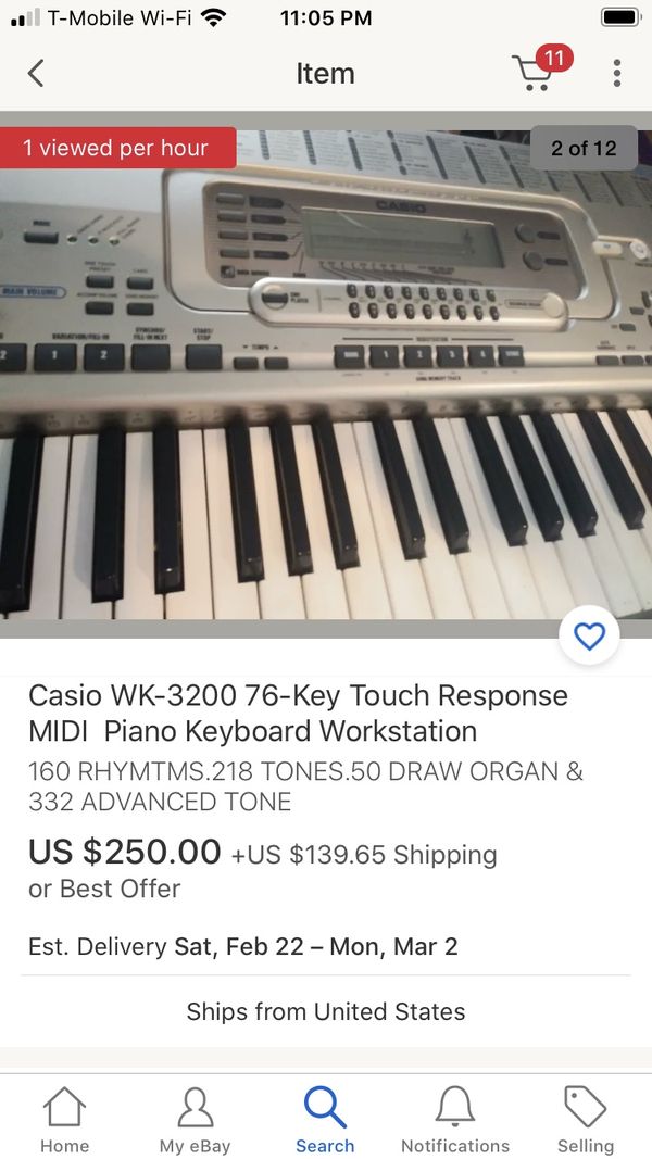 casio 76 key piano