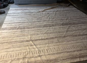 12x10 Washable Area Rug Crème