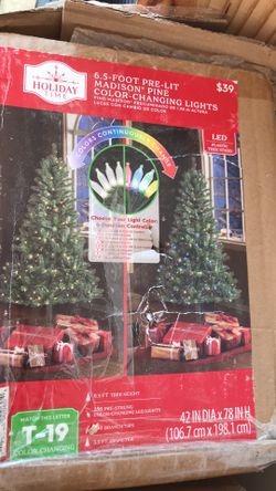 Christmas Artificial Tree With Pre-lit Lights
