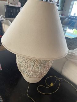 Large Detailed Lamp With Shade 