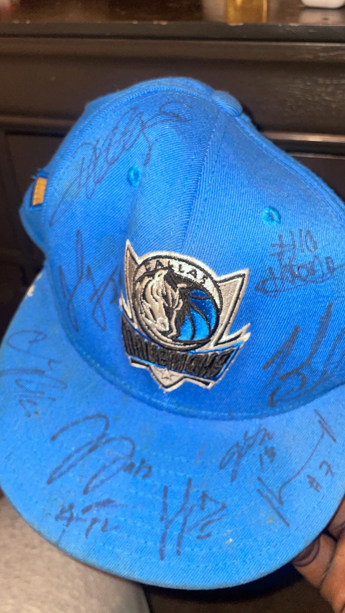 2013 Mavericks Hat Real Player Signatures
