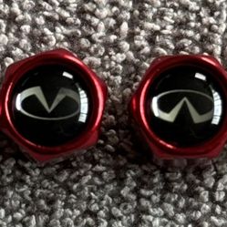 INFINITY 4 Red Valve Stem Cap Covers