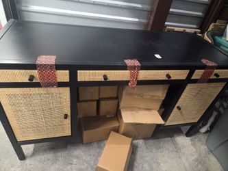 Studio Mcgee Springfield wood executive desk with drawers