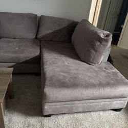 Medium Gray Sectional Couch 