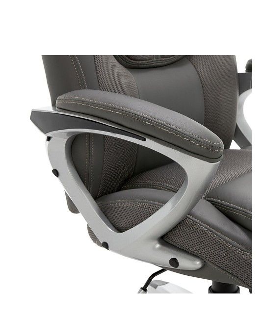 Serta -Amplify Work or Play Ergonomic High-Back Faux Leather Swivel Executive Chair with Mesh Accent