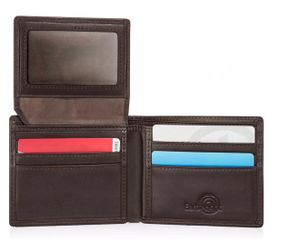 Earth Light Men’s Genuine Napa Leather RFID Blocking Bifold Wallet New