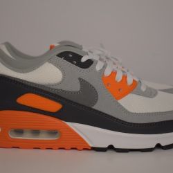 Size 10 - Nike Air Max 90 "Summit White Safety Orange Dark Smoke Gray Smoke G"