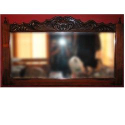 LARGE HAND-CRAVED MIRROR