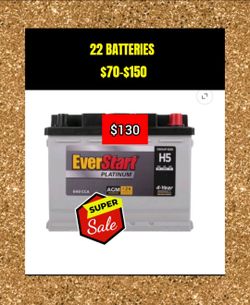 EverStart Platinum AGM H5 Car Battery 22 batteries