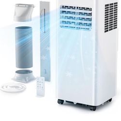 EUHOMY 8000 Btu Portable Air Conditioners, 3 in 1 Portable AC with Cool, Dry, Fan Modes, Quiet Air Conditioners with 24H Timer & Sleep Modes, with Rem