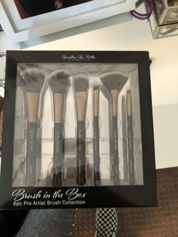 6 pc makeup brush set