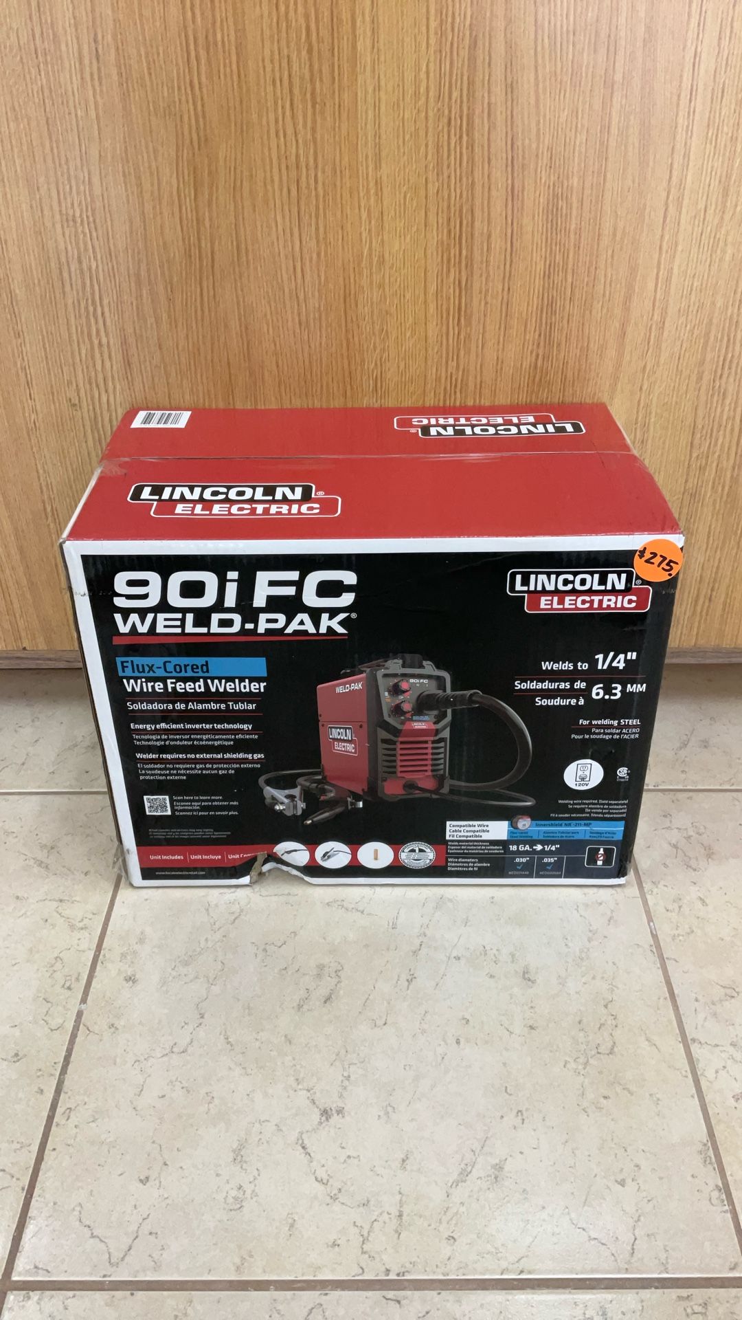 LINCOLN ELECTRIC 90iFC WELD-PAK FLUX-CORED WIRE FEED WELDER.