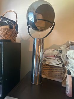 Vintage Mid-Century Modern Chrome Eyeball Table Lamp