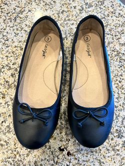 CAT & JACK BLACK GIRLS FLATS