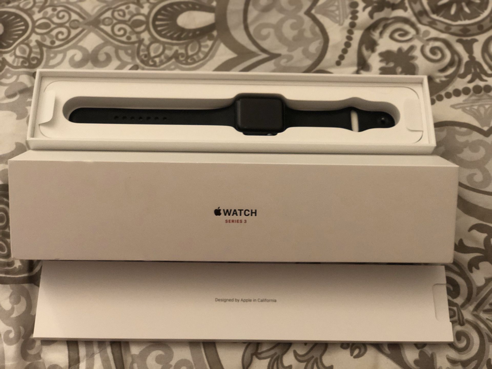 Apple - Apple Watch Series 3 (GPS) 42mm Space Gray Aluminum Case with Black Sport Band - Space Gray Aluminum