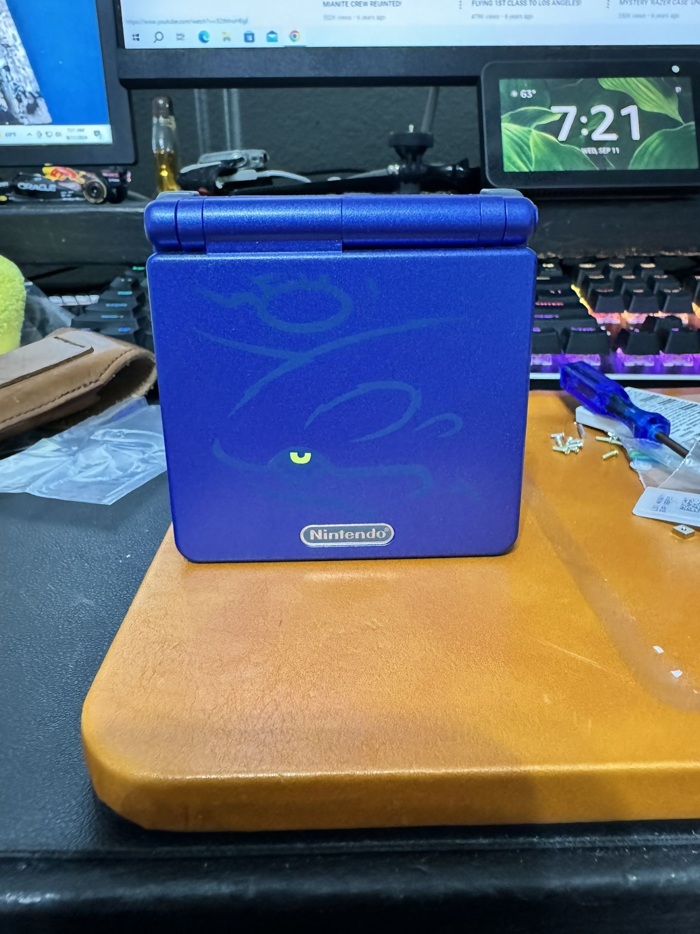 GBA SP Kyogre Shell Pokémon Gameboy