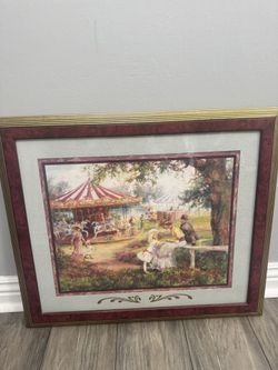 Rare Vintage Victorian Carousel Home Interior Picture