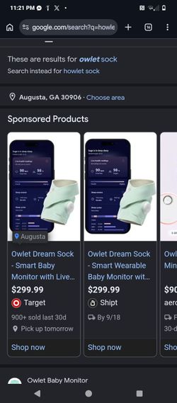 Howlet baby monitor sock