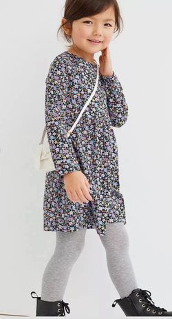 H&M Girls Floral Print Cotton Jersey Dress- Girls 8/10